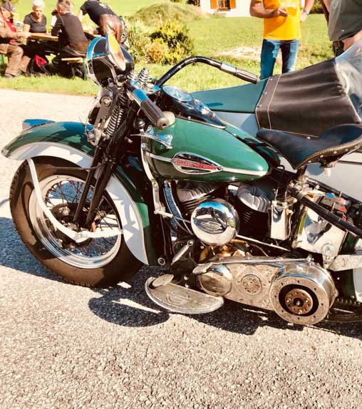 green harley davidson racing bike built year 1941